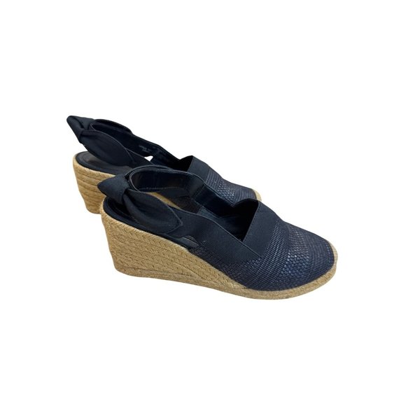 Lauren Ralph Lauren Womens Black Espadrille Wedge Sandals Shoes 7 SKU 7986 - Picture 3 of 12